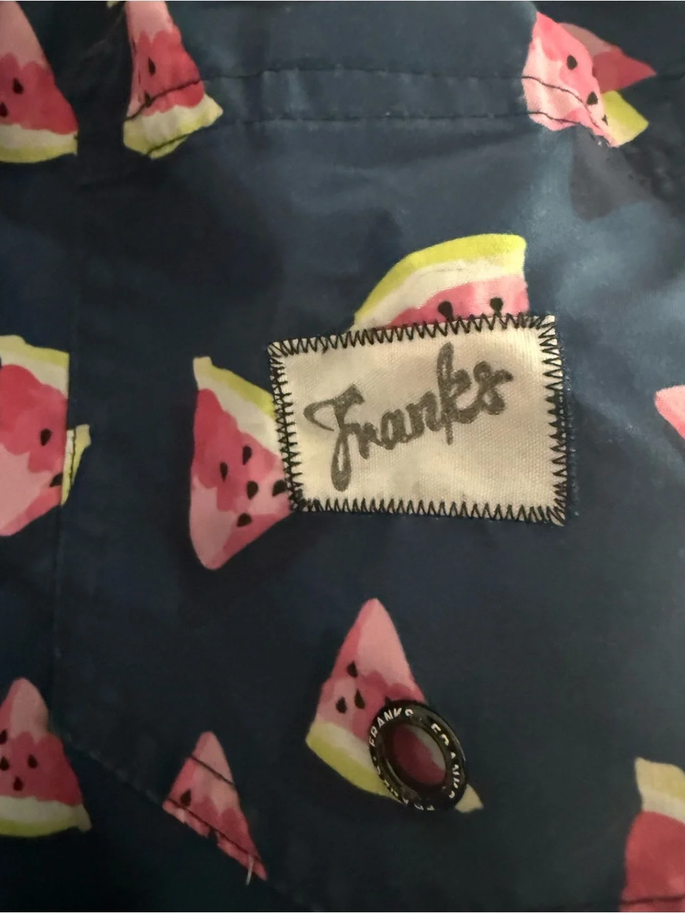 Boys Franks Swim Shorts with Pink Watermelon Print